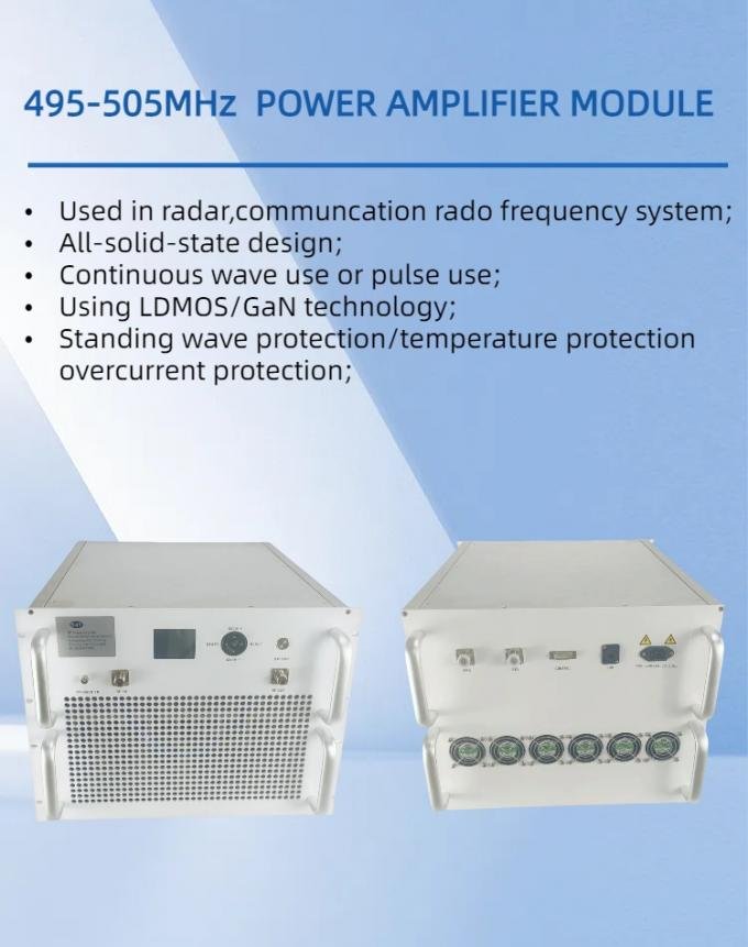 High Performance 495-505MHz Pulse 5kw RF Power Amplifier For Improved Communications Signal Coverage And Quality 0