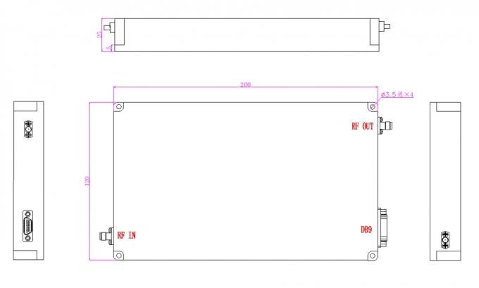 960-1215MHz 50dBm Output Power L Band Solid State RF Power Amplifier for Telecommunication, Radar 1
